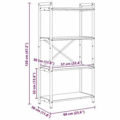 Bücherregal Altholz 40 x 30 x 85 cm Holzwerkstoff