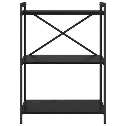 Bücherregal Schwarz Eichen-Optik 60 x 30 x 85 cm Holzwerkstoff