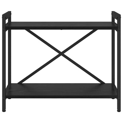 Bücherregal Schwarz Eichen-Optik 60 x 30 x 50 cm Holzwerkstoff