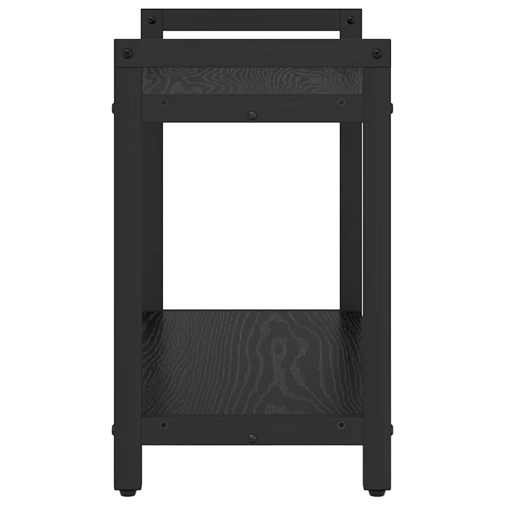 Bücherregal Schwarz Eichen-Optik 60 x 30 x 50 cm Holzwerkstoff