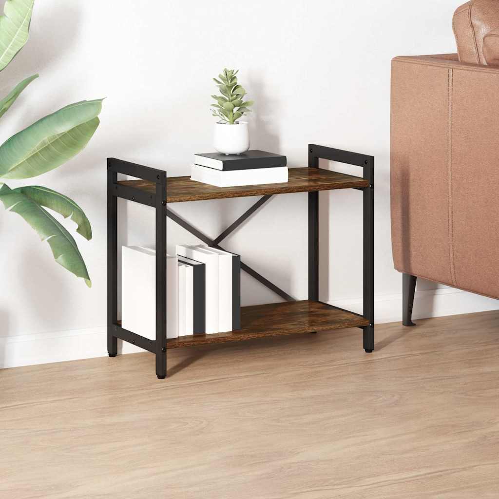 vidaXL Bücherregal Geräucherte Eiche 60 x 30 x 50 cm Holzwerkstoff