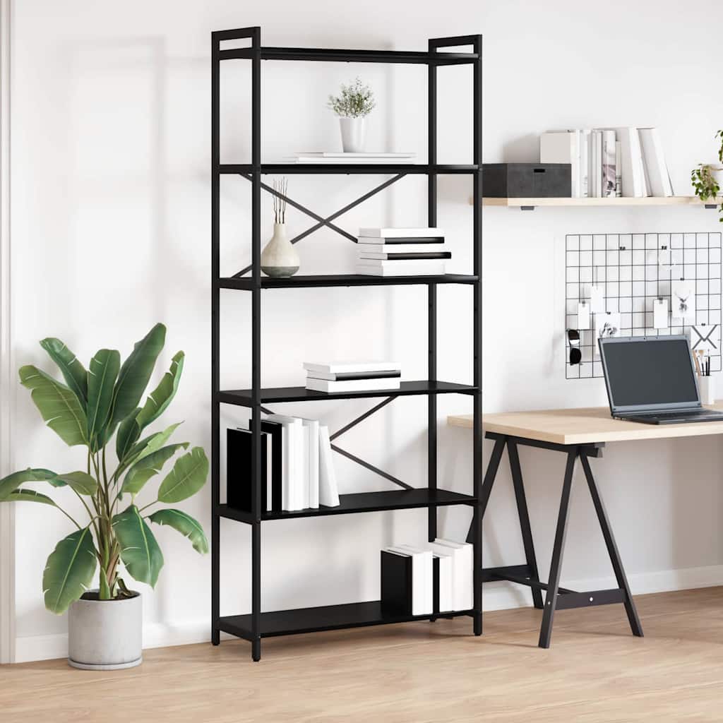 vidaXL Bücherregal Schwarz Eichen-Optik 40 x 30 x 85 cm Holzwerkstoff