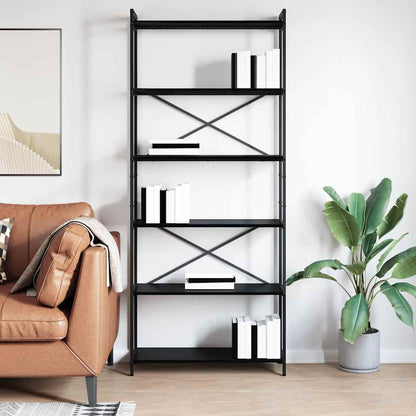 vidaXL Bücherregal Schwarz Eichen-Optik 40 x 30 x 85 cm Holzwerkstoff