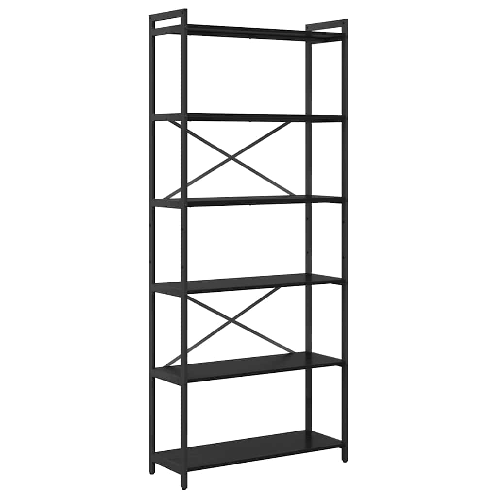 vidaXL Bücherregal Schwarz Eichen-Optik 40 x 30 x 85 cm Holzwerkstoff