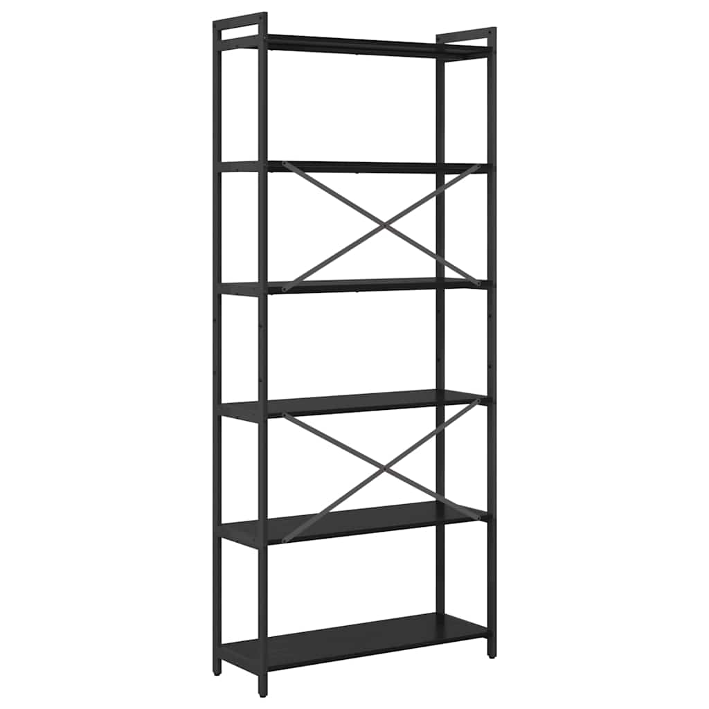 vidaXL Bücherregal Schwarz Eichen-Optik 40 x 30 x 85 cm Holzwerkstoff