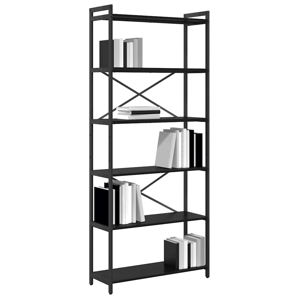 vidaXL Bücherregal Schwarz Eichen-Optik 40 x 30 x 85 cm Holzwerkstoff