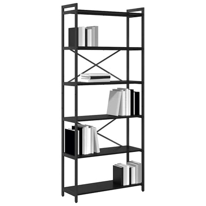 vidaXL Bücherregal Schwarz Eichen-Optik 40 x 30 x 85 cm Holzwerkstoff