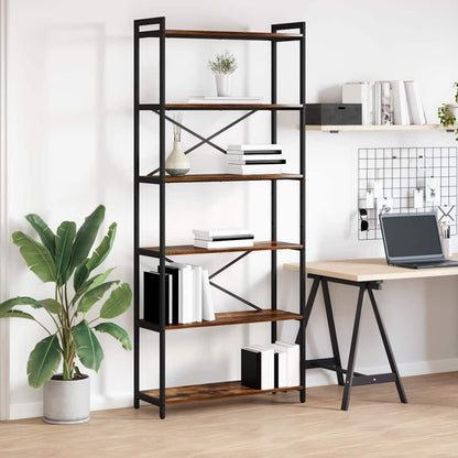 vidaXL Bücherregal Geräucherte Eiche 40 x 30 x 85 cm Holzwerkstoff