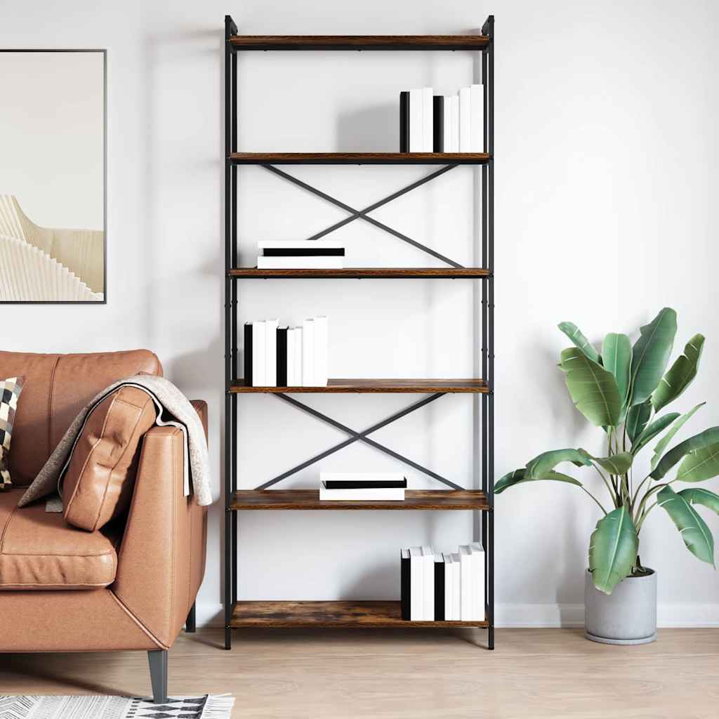 vidaXL Bücherregal Geräucherte Eiche 40 x 30 x 85 cm Holzwerkstoff