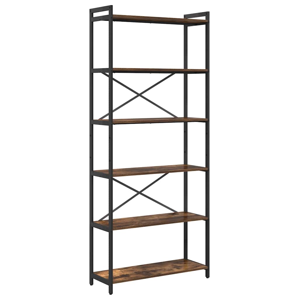 vidaXL Bücherregal Geräucherte Eiche 40 x 30 x 85 cm Holzwerkstoff