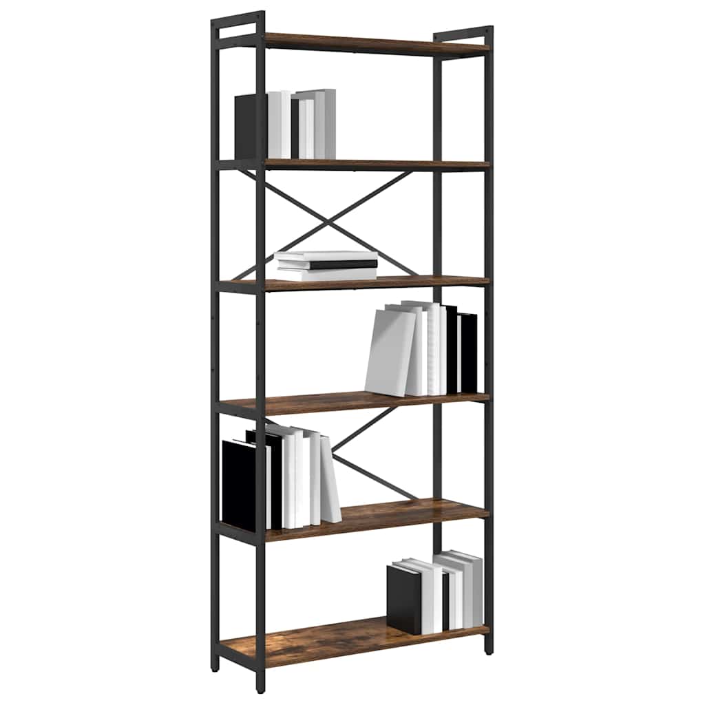 vidaXL Bücherregal Geräucherte Eiche 40 x 30 x 85 cm Holzwerkstoff