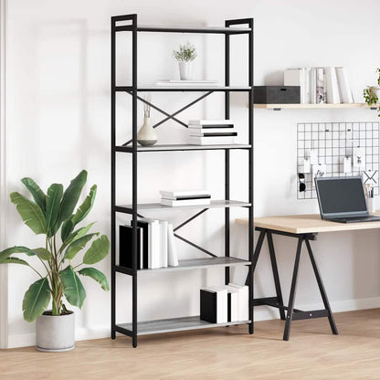 vidaXL Bücherregal Grau Sonoma 40 x 30 x 85 cm Holzwerkstoff