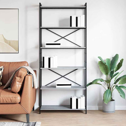 vidaXL Bücherregal Grau Sonoma 40 x 30 x 85 cm Holzwerkstoff