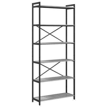 vidaXL Bücherregal Grau Sonoma 40 x 30 x 85 cm Holzwerkstoff