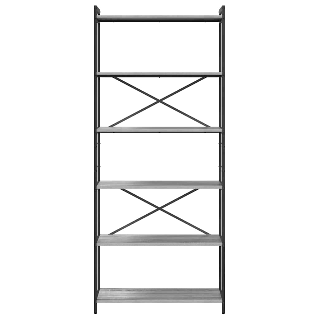 vidaXL Bücherregal Grau Sonoma 40 x 30 x 85 cm Holzwerkstoff