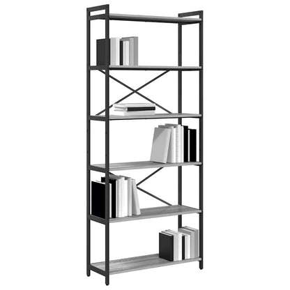 vidaXL Bücherregal Grau Sonoma 40 x 30 x 85 cm Holzwerkstoff