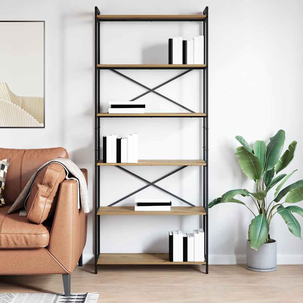 vidaXL Bücherregal Artisan-Eiche 40 x 30 x 85 cm Holzwerkstoff