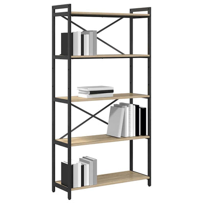 vidaXL Bücherregal Sonoma-Eiche 80 x 30 x 155 cm Holzwerkstoff