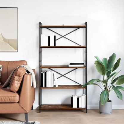 vidaXL Bücherregal Geräucherte Eiche 80 x 30 x 155 cm Holzwerkstoff