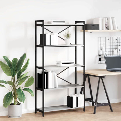 vidaXL Bücherregal Grau Sonoma 80 x 30 x 155 cm Holzwerkstoff