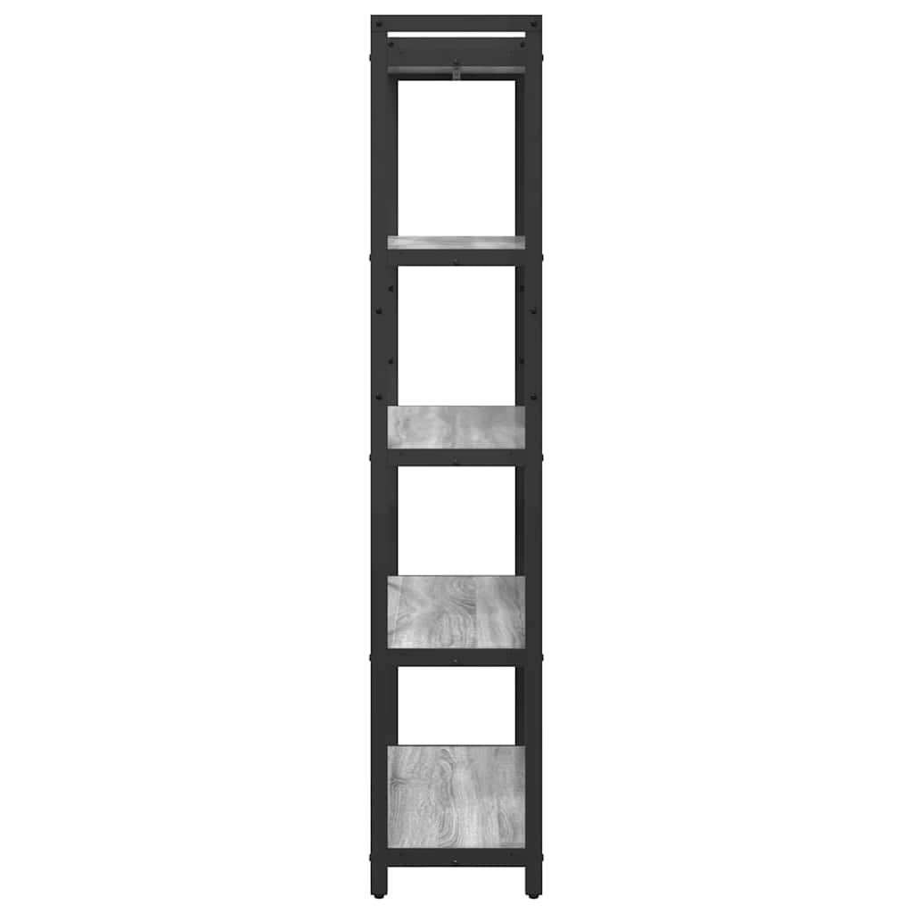 vidaXL Bücherregal Grau Sonoma 80 x 30 x 155 cm Holzwerkstoff
