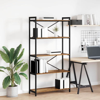 vidaXL Bibliothèque en bois de récupération 80 x 30 x 155 cm Bois d'ingénierie