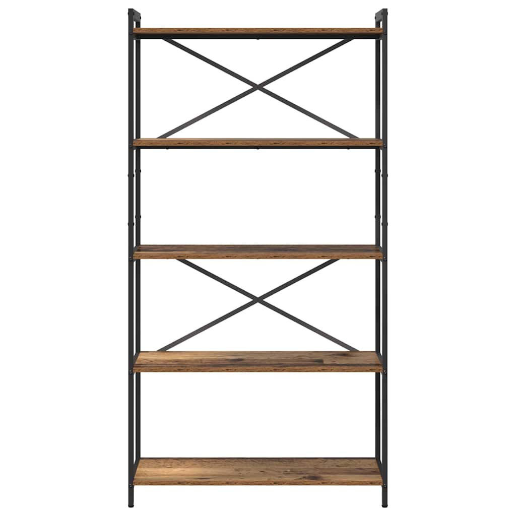 vidaXL Bibliothèque en bois de récupération 80 x 30 x 155 cm Bois d'ingénierie