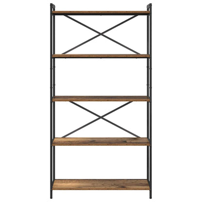 vidaXL Bibliothèque en bois de récupération 80 x 30 x 155 cm Bois d'ingénierie