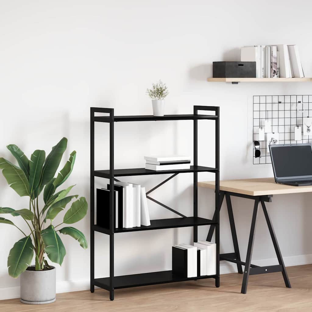 vidaXL Bücherregal Schwarz Eichen-Optik 80 x 30 x 120 cm Holzwerkstoff