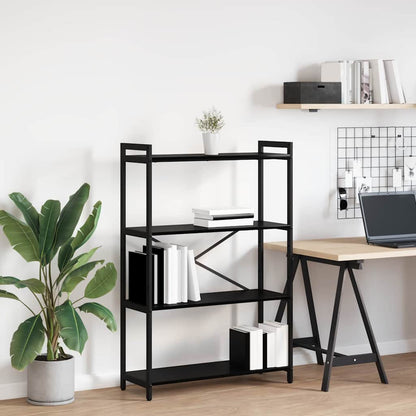 vidaXL Bücherregal Schwarz Eichen-Optik 80 x 30 x 120 cm Holzwerkstoff