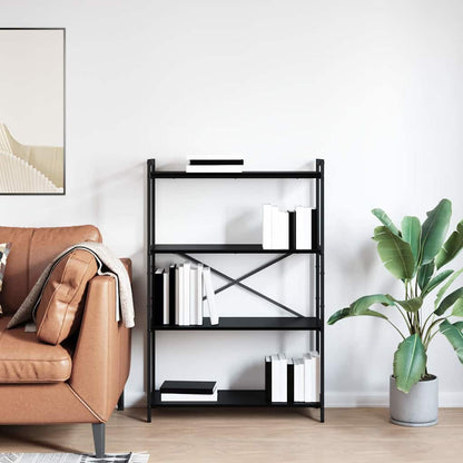 vidaXL Bücherregal Schwarz Eichen-Optik 80 x 30 x 120 cm Holzwerkstoff