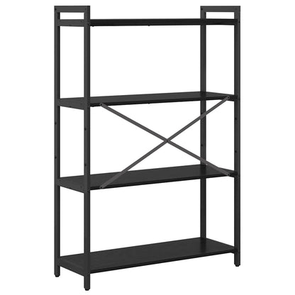 vidaXL Bücherregal Schwarz Eichen-Optik 80 x 30 x 120 cm Holzwerkstoff