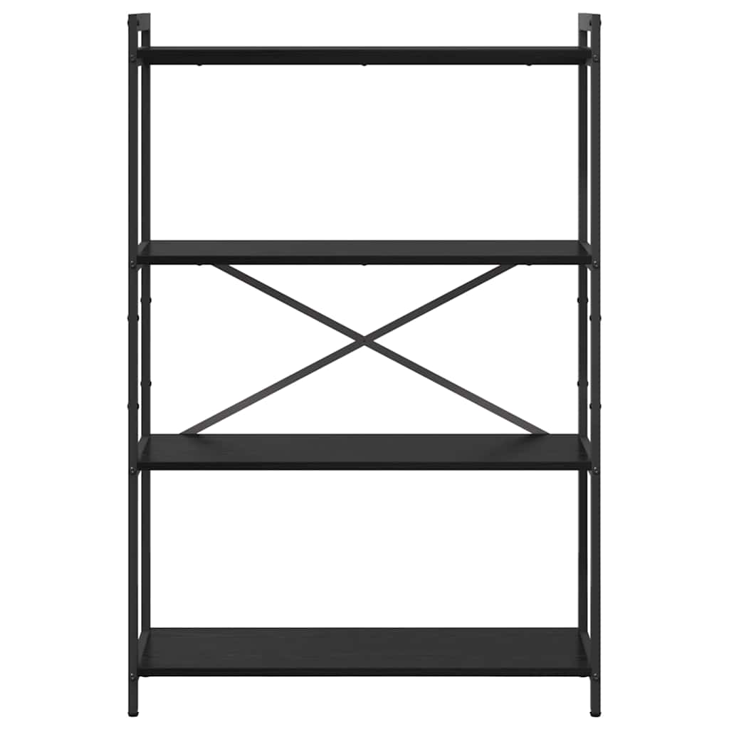 vidaXL Bücherregal Schwarz Eichen-Optik 80 x 30 x 120 cm Holzwerkstoff