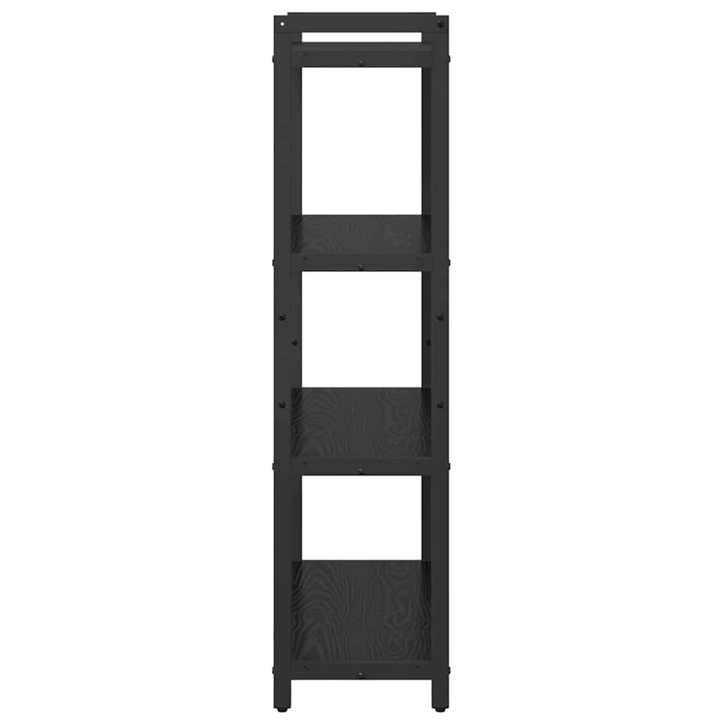 vidaXL Bücherregal Schwarz Eichen-Optik 80 x 30 x 120 cm Holzwerkstoff