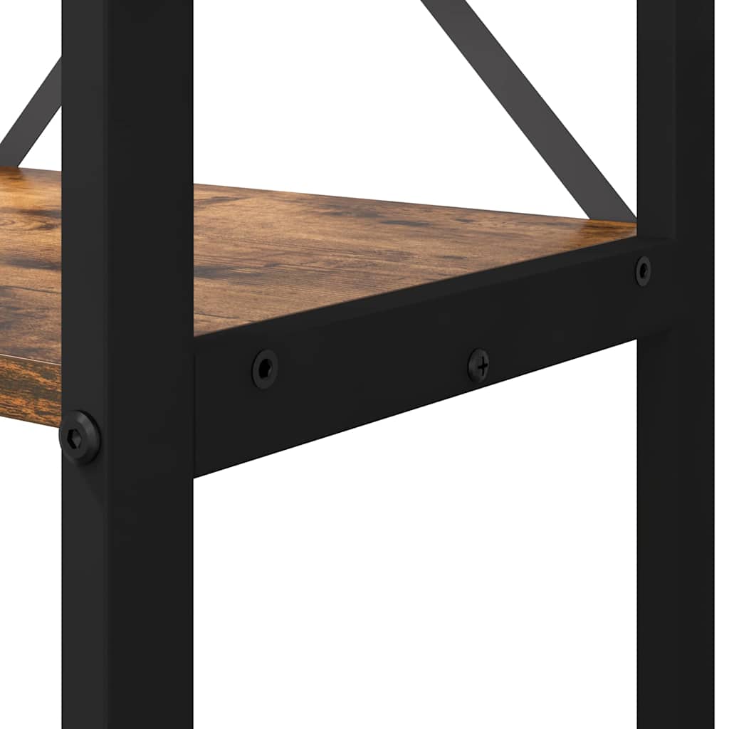 vidaXL Bücherregal Geräucherte Eiche 80 x 30 x 120 cm Holzwerkstoff