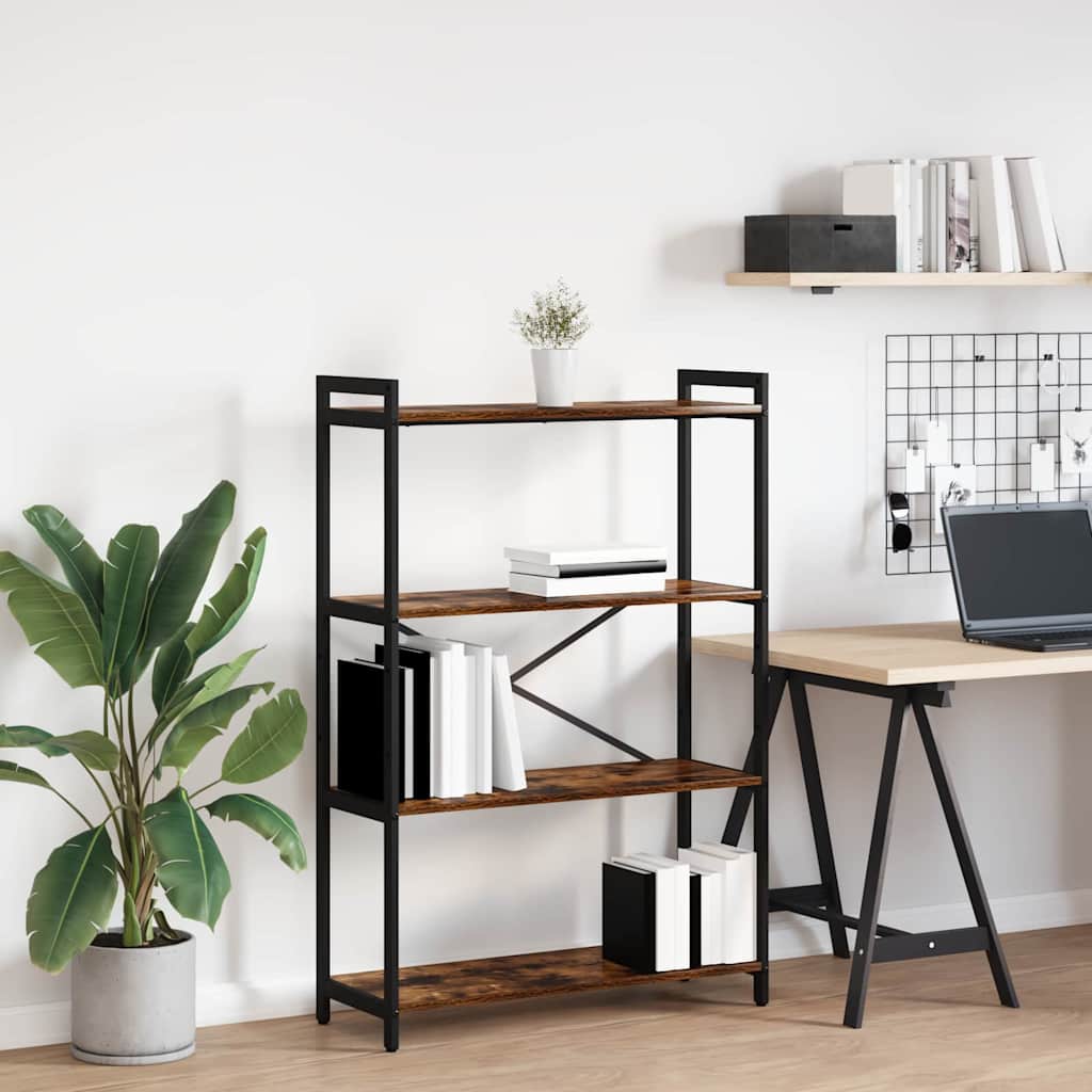 vidaXL Bücherregal Geräucherte Eiche 80 x 30 x 120 cm Holzwerkstoff