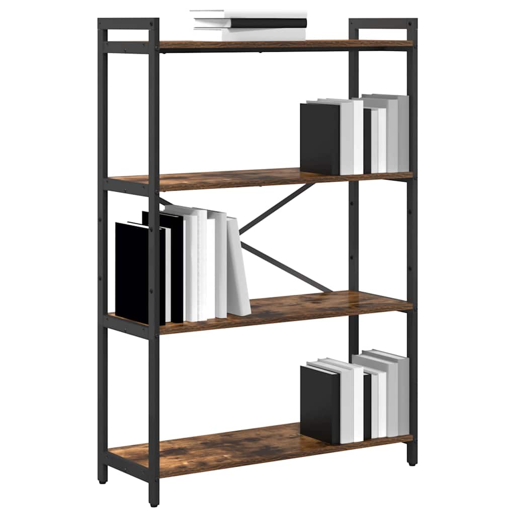 vidaXL Bücherregal Geräucherte Eiche 80 x 30 x 120 cm Holzwerkstoff