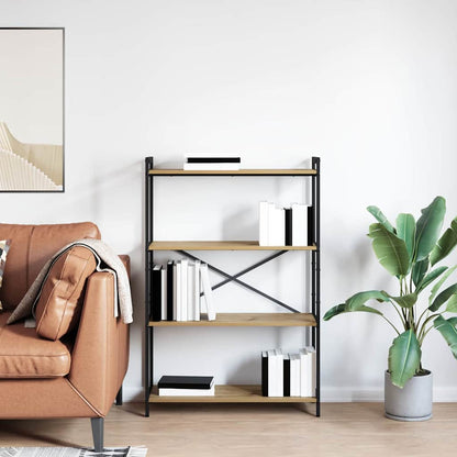 vidaXL Bücherregal Artisan-Eiche 80 x 30 x 120 cm Holzwerkstoff