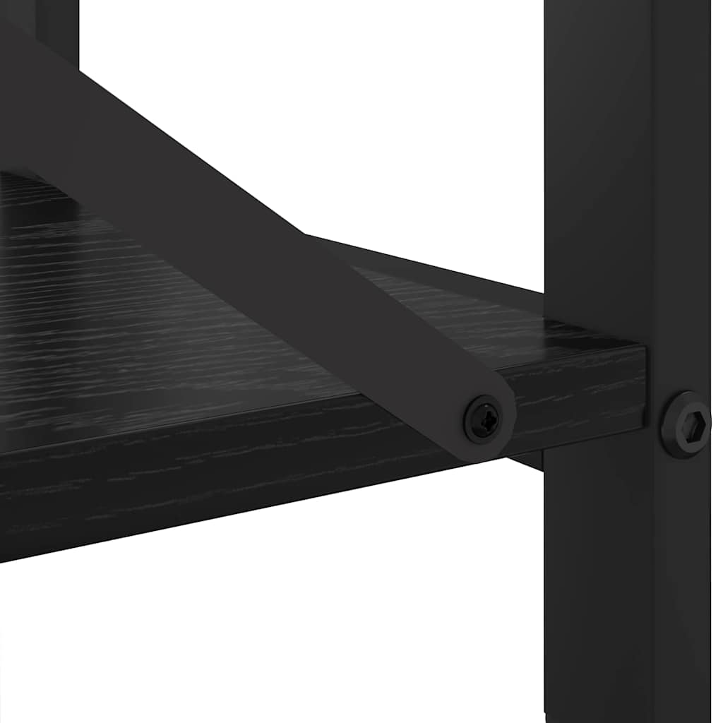 Bücherregal Schwarz Eichen-Optik 80 x 30 x 85 cm Holzwerkstoff