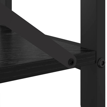 Bücherregal Schwarz Eichen-Optik 80 x 30 x 85 cm Holzwerkstoff