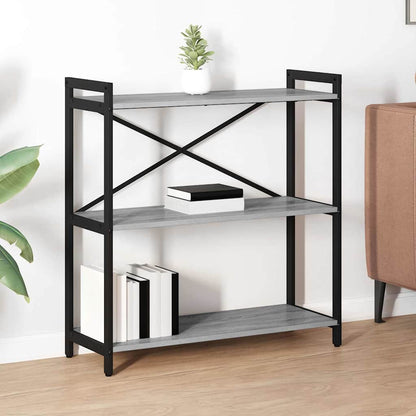 vidaXL Bücherregal Grau Sonoma 80 x 30 x 85 cm Holzwerkstoff