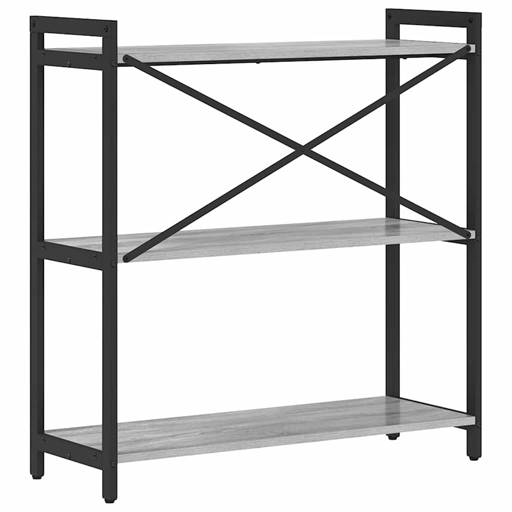 vidaXL Bücherregal Grau Sonoma 80 x 30 x 85 cm Holzwerkstoff