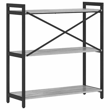 vidaXL Bücherregal Grau Sonoma 80 x 30 x 85 cm Holzwerkstoff