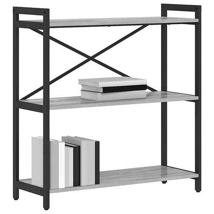 vidaXL Bücherregal Grau Sonoma 80 x 30 x 85 cm Holzwerkstoff