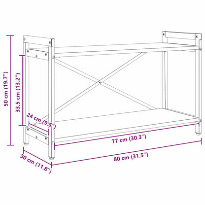 vidaXL Bücherregal Artisan-Eiche 40 x 30 x 85 cm Holzwerkstoff