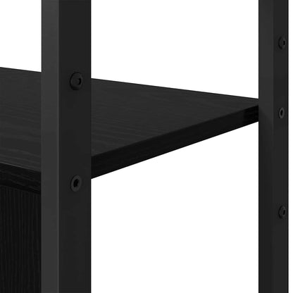 vidaXL Bibliothèque noir aspect chêne 80 x 30 x 155,5 cm
