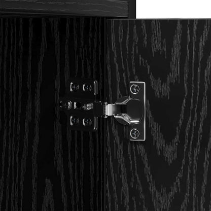 vidaXL Bibliothèque noir aspect chêne 80 x 30 x 155,5 cm
