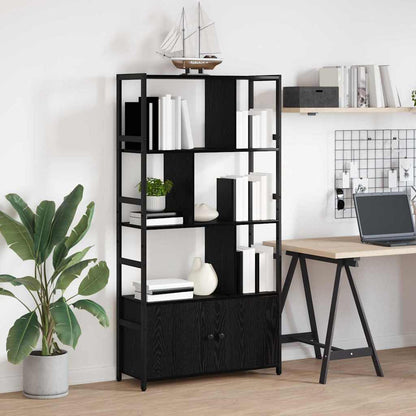 vidaXL Bibliothèque noir aspect chêne 80 x 30 x 155,5 cm