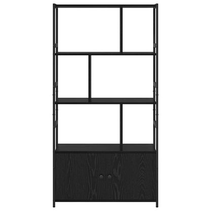 vidaXL Bibliothèque noir aspect chêne 80 x 30 x 155,5 cm