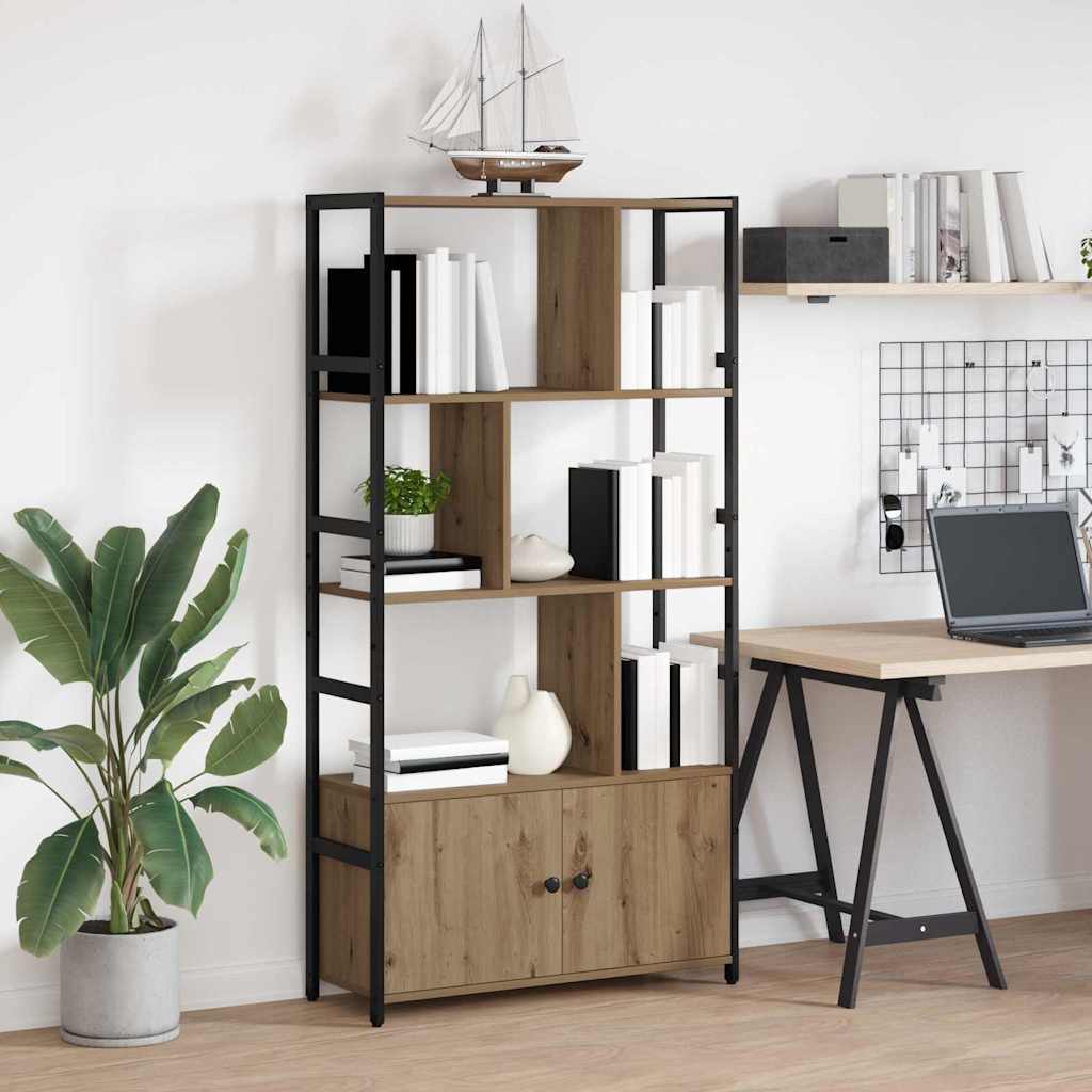 vidaXL Bibliothèque en chêne artisan 80 x 30 x 155,5 cm en bois d'ingénierie